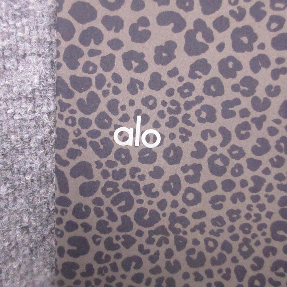 Alo Leggings Womens Small Brown Animal Print High Rise Ankle Yoga Pants Athletic - Picture 6 of 10